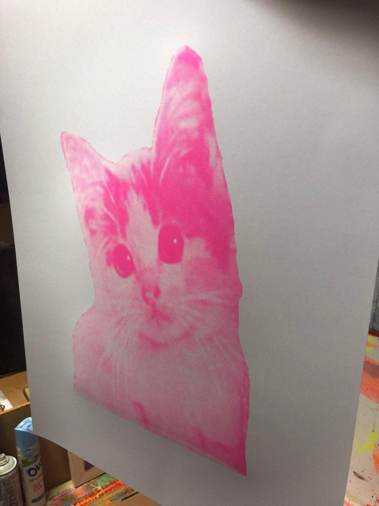 Making New Kitschy cat prints