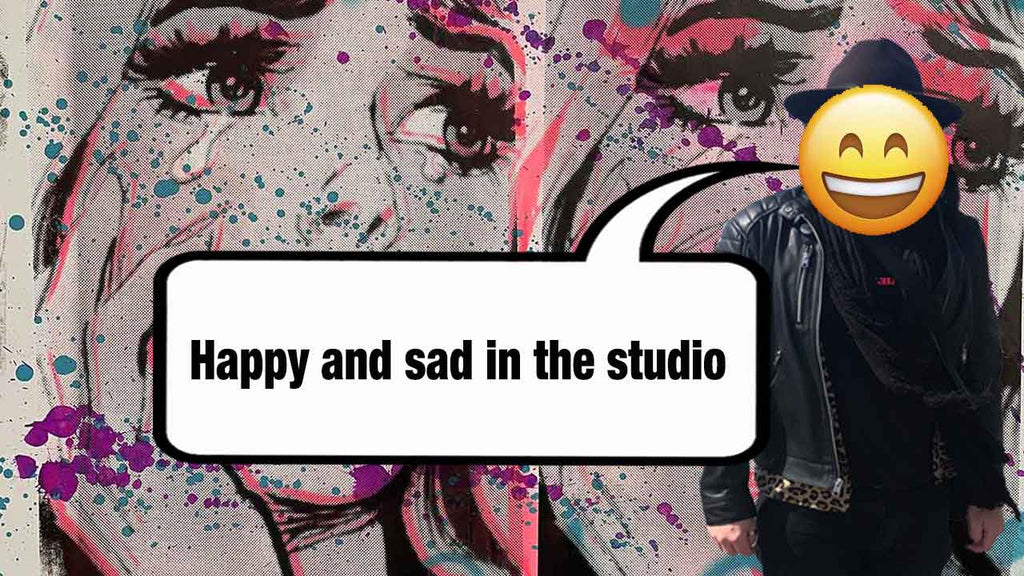 Happy and sad in the studio