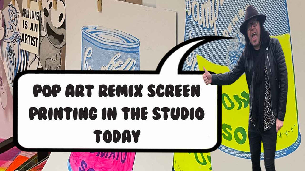 Pop art remix SCREEN PRINTING in the studio today