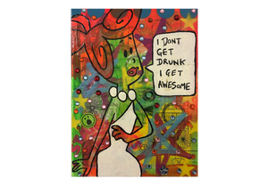 Awesome by Barrie J Davies 2020, mixed media on canvas, unframed, 30cm x 40cm