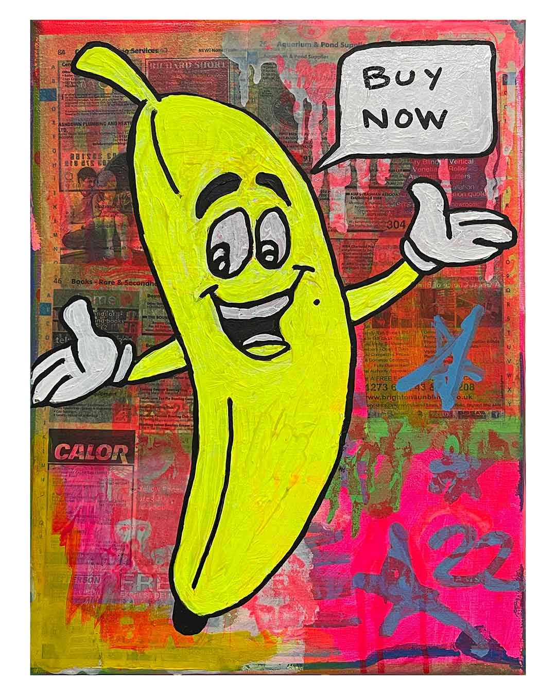 Buy Now Painting by Barrie J Davies 2024, Mixed media on Canvas, 30 cm x 40 cm, Unframed and ready to hang.