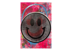 Happy Now Print by Barrie J Davies 2021 - unframed Silkscreen print on paper (hand finished) edition of 1/1 - A2 size 42cm x 59.4cm