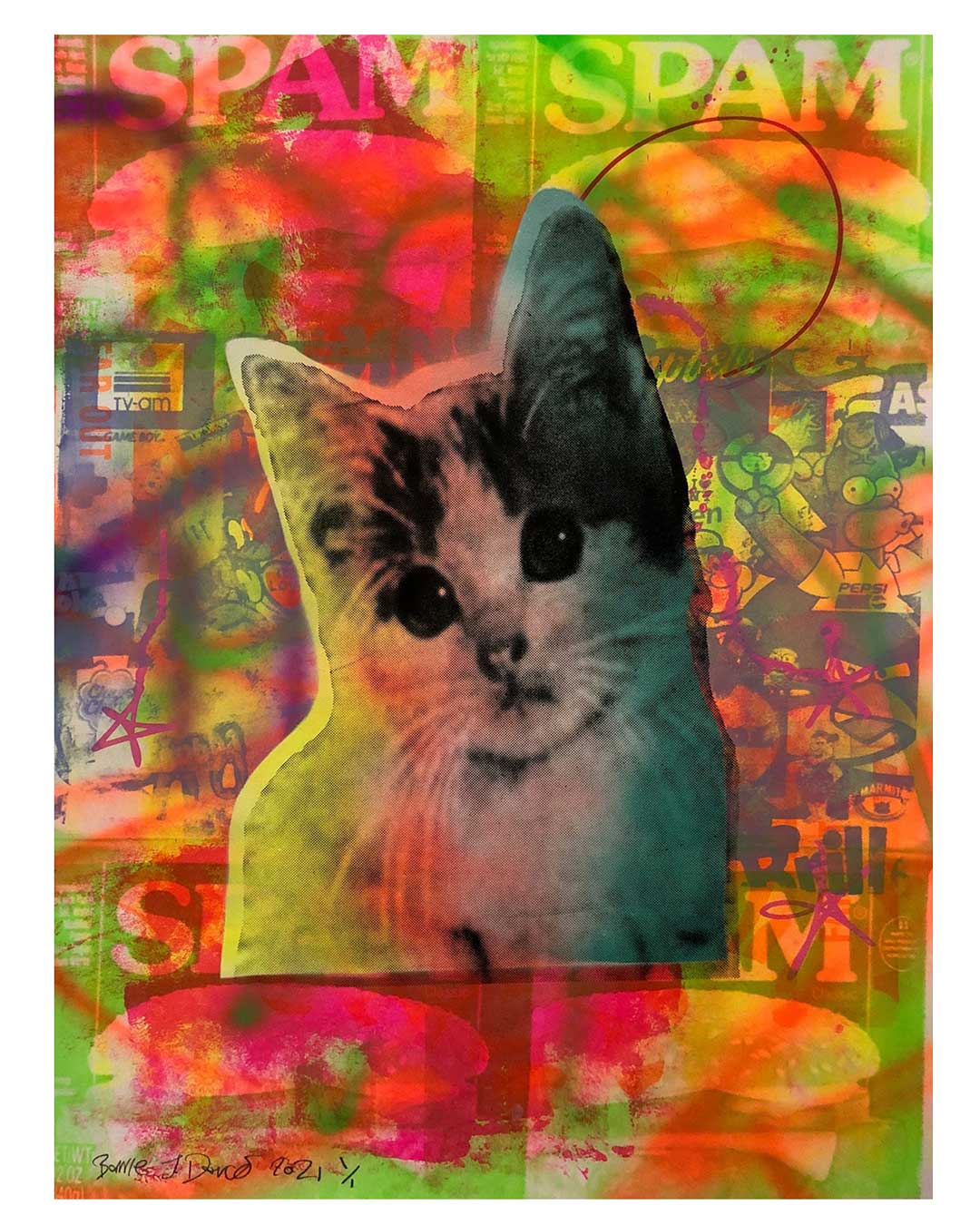 Kitschy Cat Print