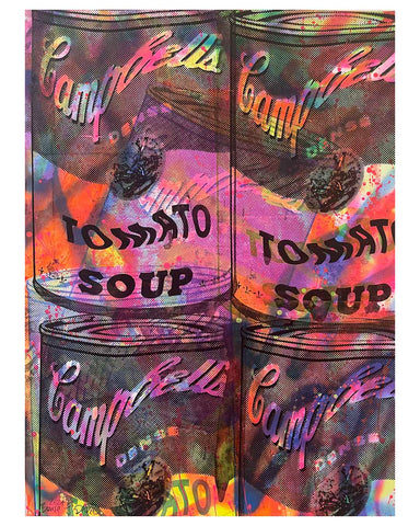 Melted Soup Print by Barrie J Davies 2024, Unframed Silkscreen print on paper (hand finished), edition of 1/1 A2 size 42cm x 59cm.