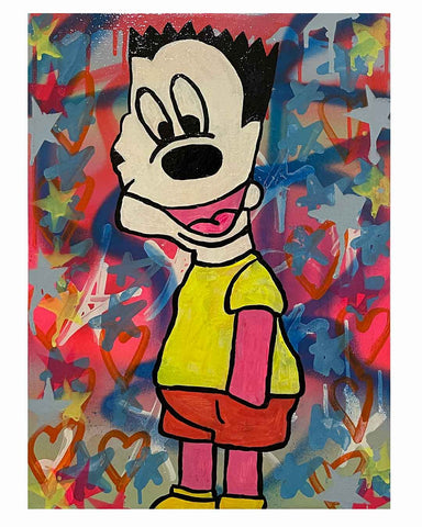 Release The Pressure Painting by Barrie J Davies 2023, Mixed media on Canvas, 30cm x 42cm, Unframed and ready to hang.