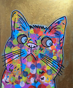 Cosmic moggy Painting - BARRIE J DAVIES IS AN ARTIST