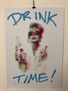 I Want it all Drink Time Print - BARRIE J DAVIES IS AN ARTIST