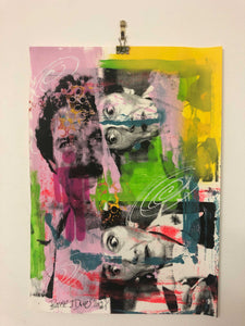 Cut and shut Print by Barrie J Davies 2019 - unframed Silkscreen print on paper (hand finished) edition of 1/1 - A3 size 29cm x 42cm. Barrie J Davies is an Artist - Pop Art and Street art inspired Artist based in Brighton England UK - Pop Art Paintings, Street Art Prints & Editions available.