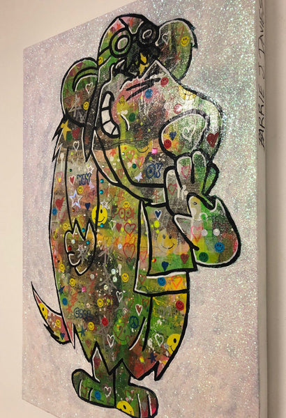I wanna be your dog Painting - BARRIE J DAVIES IS AN ARTIST