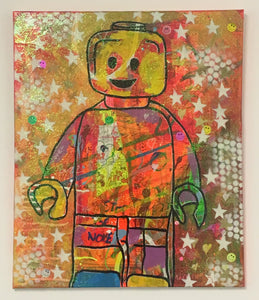 Sweet Melody by Barrie J Davies 2017, Mixed media on Canvas, 50cm x 60cm, unframed. Barrie J Davies is an Artist - Pop Art and Street art Artist based in Brighton England UK - Pop Art Paintings, Street Art Prints & Editions available. 