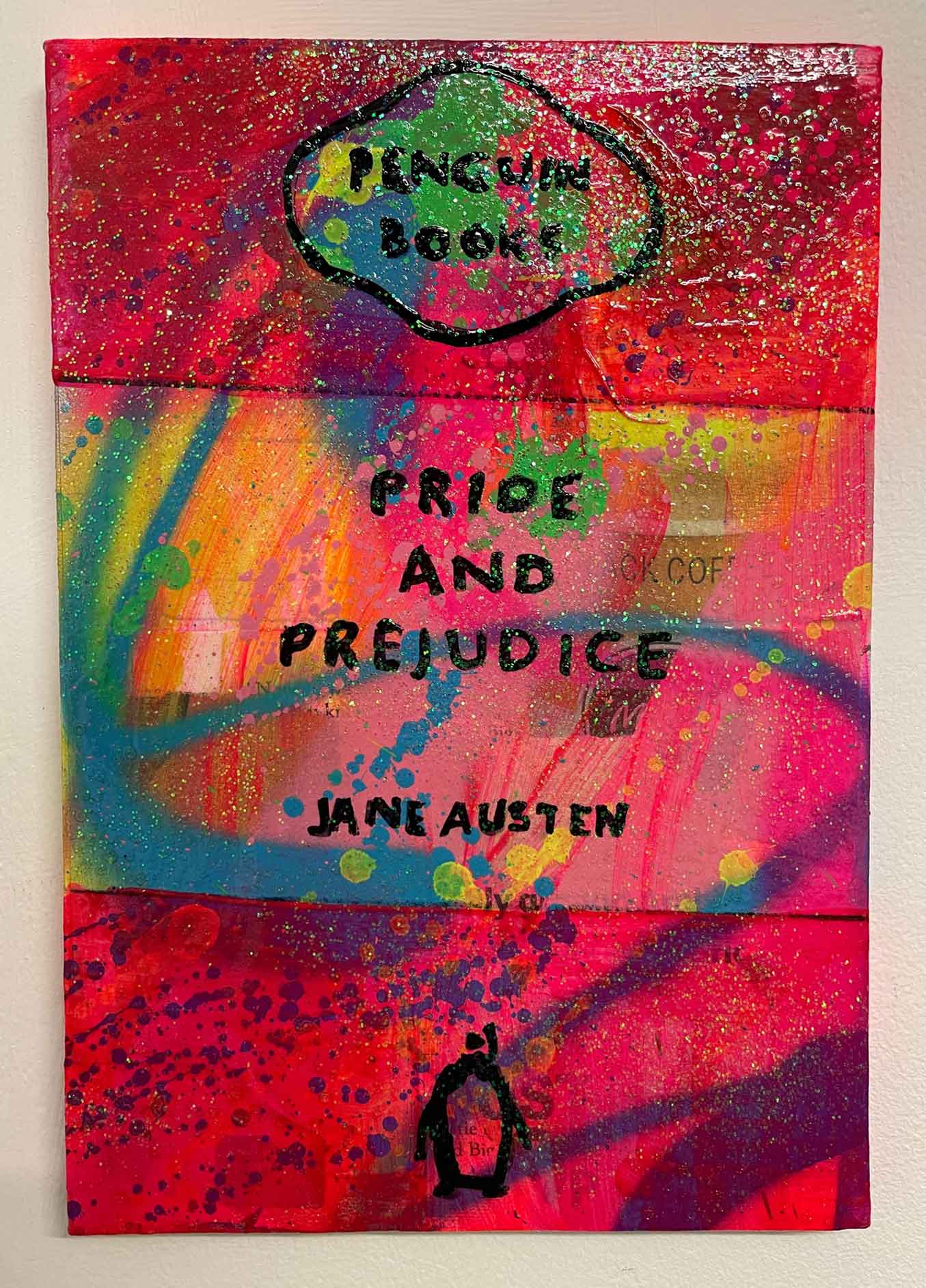 After Austin painting by Barrie J Davies 2022, Mixed media on Canvas, 21cm x 29cm, Unframed and ready to hang.