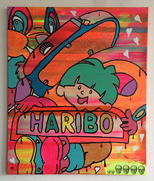Alien Days by Barrie J Davies 2015, Mixed media on canvas, 50cm x 60cm, Unframed. Barrie J Davies is an Artist - Psychedelic pop surreal street art inspired Artist based in Brighton England UK - Paintings, Prints & Editions available.