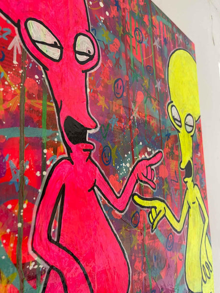 Alien Two Painting - BARRIE J DAVIES IS AN ARTIST