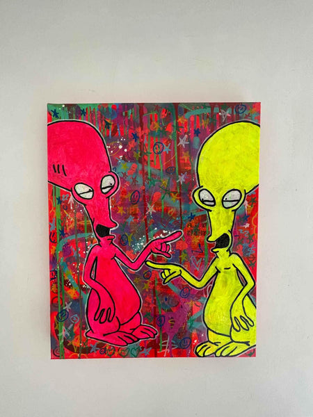 Alien Two Painting - BARRIE J DAVIES IS AN ARTIST