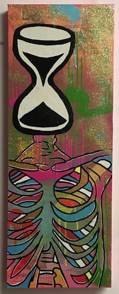 All you need is love by Barrie J Davies 2015, Mixed media painting on canvas, 30cm x 80cm, Unframed. - Urban Pop Art and Street art inspired Artist based in Brighton England UK - Shop Pop Art Paintings, Street Art Prints & collectables. 