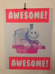 Awesome Happy Trip Print - BARRIE J DAVIES IS AN ARTIST