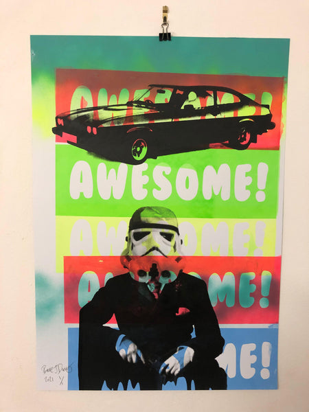 Awesome Rider of The Storm Print - BARRIE J DAVIES IS AN ARTIST