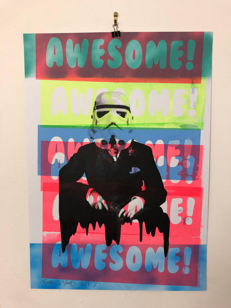Awesome Rider of the storm Print - BARRIE J DAVIES IS AN ARTIST