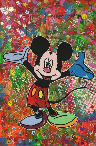 Be free be kind by Barrie J Davies 2018, Mixed media on canvas, Unframed, 50cm x 75cm. Barrie J Davies is an Artist - Pop Art and Street art inspired Artist based in Brighton England UK - Pop Art Paintings, Street Art Prints & Editions available. 