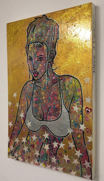 Breathe by Barrie J Davies 2018, mixed media on canvas, Unframed, 50cm x 75cm. Barrie J Davies is an Artist. He is a Pop Art & Street art inspired Artist based in Brighton England UK. Shop Pop Art Paintings, Street Art Prints & Editions with free postage. 