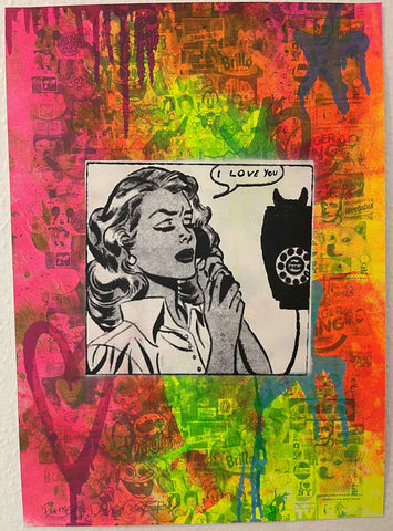 Call Girl I love you Print - BARRIE J DAVIES IS AN ARTIST