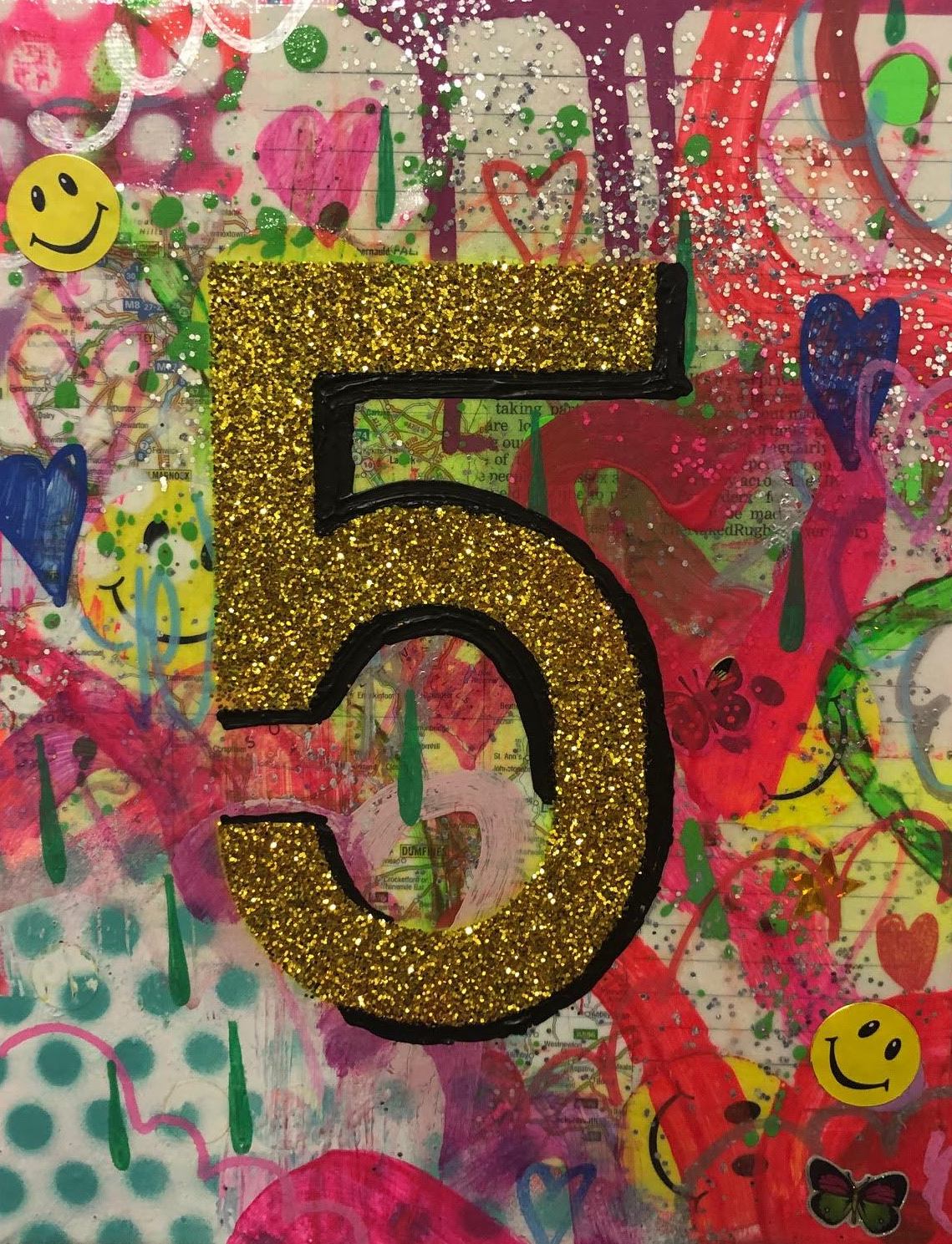 Come in Number 5 by Barrie J Davies 2019, Mixed media on Canvas, 20cm x 25cm, Unframed. Barrie J Davies is an Artist - Pop Art and Street art inspired Artist based in Brighton England UK - Pop Art Paintings, Street Art Prints & Editions available. 