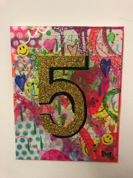 Come in Number 5 by Barrie J Davies 2019, Mixed media on Canvas, 20cm x 25cm, Unframed. Barrie J Davies is an Artist - Pop Art and Street art inspired Artist based in Brighton England UK - Pop Art Paintings, Street Art Prints & Editions available. 