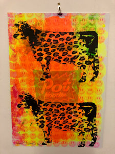 Crazy Cow Print - BARRIE J DAVIES IS AN ARTIST