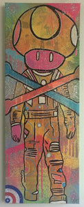 Gameboy by Barrie J Davies 2015, Mixed media painting on canvas, 30cm x 80cm, unframed. Barrie J Davies is an Artist - Pop Art and Street art inspired Artist based in Brighton England UK - Pop Art Paintings, Street Art Prints & Editions available.