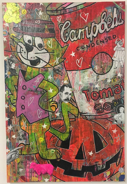 General of the Midfield by Barrie J Davies 2018, Mixed media on canvas, 60cm x 80cm, unframed. Barrie J Davies is an Artist - Pop Art and Street art inspired Artist based in Brighton England UK - Pop Art Paintings, Street Art Prints & Editions available.
