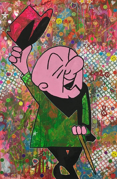 Go magoo by Barrie J Davies 2018, Mixed media on canvas, Unframed, 50cm x 75cm. Barrie J Davies is an Artist - Pop Art and Street art inspired Artist based in Brighton England UK - Pop Art Paintings, Street Art Prints & Editions available.