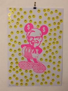Happy Mad Mickey Print - BARRIE J DAVIES IS AN ARTIST