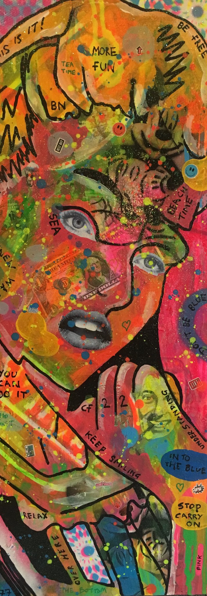 High Noon by Barrie J Davies 2017, Mixed media on canvas, 30cm x 80cm, unframed. Barrie J Davies is an Artist - Pop Art and Street art inspired Artist based in Brighton England UK - Pop Art Paintings, Street Art Prints & Editions available.