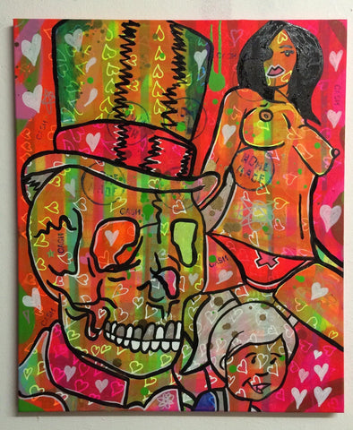 Hot Sauce fairtrade by Barrie J Davies 2015, Mixed media on Canvas, 50cm x 60cm, Unframed. Barrie J Davies is an Artist - Pop Art and Street art inspired Artist based in Brighton England UK - Pop Art Paintings, Street Art Prints & Editions available.