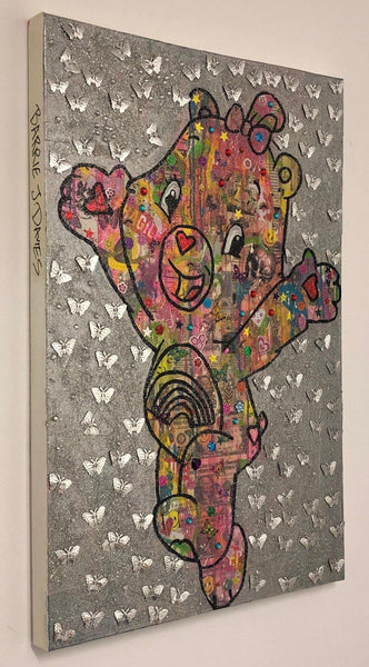 I Care because you do by Barrie J Davies 2018, mixed media on canvas, Unframed, 50cm x 75cm. Barrie J Davies is an Artist - Pop Art and Street art inspired Artist based in Brighton England UK - Pop Art Paintings, Street Art Prints & Editions available. 