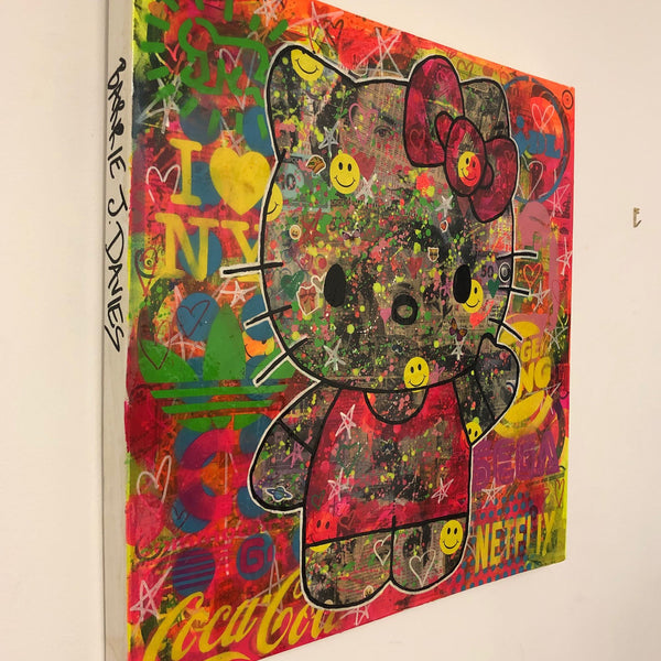 Psycho Kitty Painting - BARRIE J DAVIES IS AN ARTIST