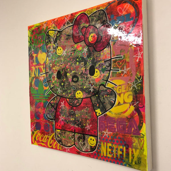 Psycho Kitty Painting - BARRIE J DAVIES IS AN ARTIST