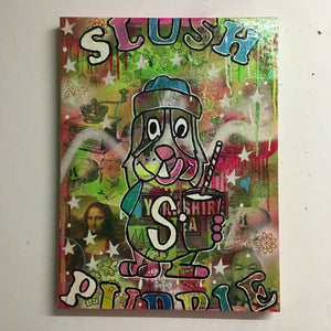 Keep holding out for you by Barrie J Davies 2015, Mixed media on Canvas, 50cm x 70cm, Unframed.  Pop Art and Street art inspired Artist based in Brighton England UK. Buy art online with free delivery.