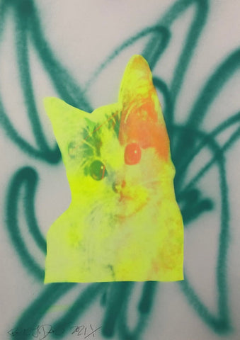 Kitschy Cat Print - BARRIE J DAVIES IS AN ARTIST