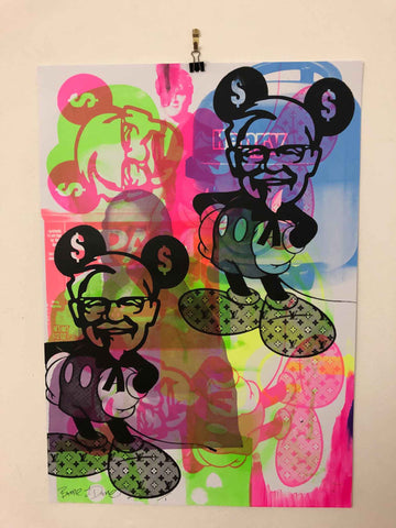 Mad Mickey Mashup Print - BARRIE J DAVIES IS AN ARTIST