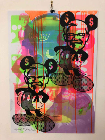 Mad Mickey Mashup Print - BARRIE J DAVIES IS AN ARTIST