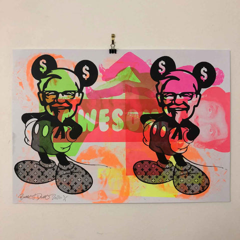 Mad Mickey Mashup Print - BARRIE J DAVIES IS AN ARTIST