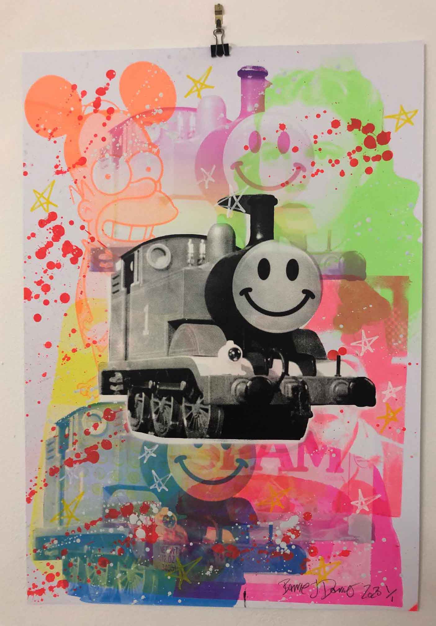 Mash Up Happy Trip Print - BARRIE J DAVIES IS AN ARTIST