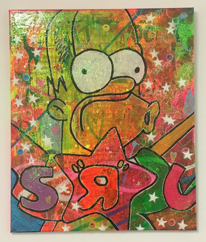 Minty Montage by Barrie J Davies 2017, mixed media painting on canvas, unframed. Barrie J Davies is an Artist - Pop Art and Street art inspired Artist based in Brighton England UK - Pop Art Paintings, Street Art Prints & Editions available.