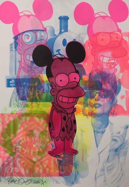Monster Mash Print by Barrie J Davies 2020 - unframed Silkscreen print on paper (hand finished) edition of 1/1 - A2 size 42cm x 59.4cm.