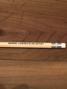 Barrie J Davies is an Artist Pencil. Approx 18cm in length, HB hardness with a rubber on the end. Barrie J Davies is an Artist - Pop Art and Street art inspired Artist based in Brighton England UK - Pop Art Paintings, Street Art Prints & Editions available.