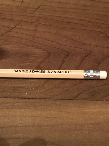 Barrie J Davies is an Artist Pencil. Approx 18cm in length, HB hardness with a rubber on the end. Barrie J Davies is an Artist - Pop Art and Street art inspired Artist based in Brighton England UK - Pop Art Paintings, Street Art Prints & Editions available.