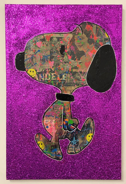 Pink Snoop Painting - BARRIE J DAVIES IS AN ARTIST