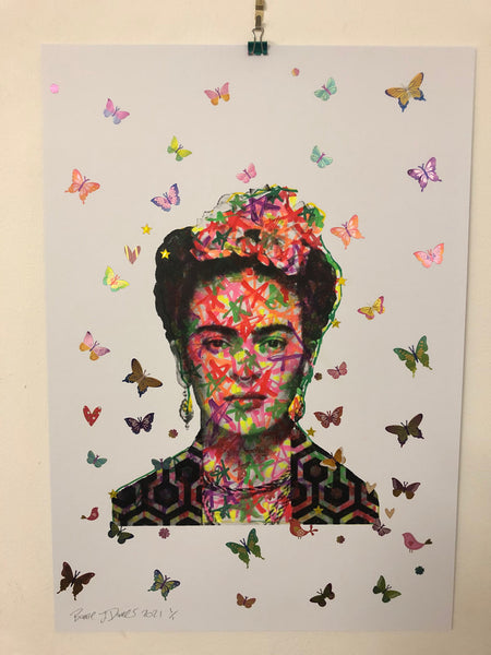 Shine On You Crazy Diamond Butterfly Print - BARRIE J DAVIES IS AN ARTIST