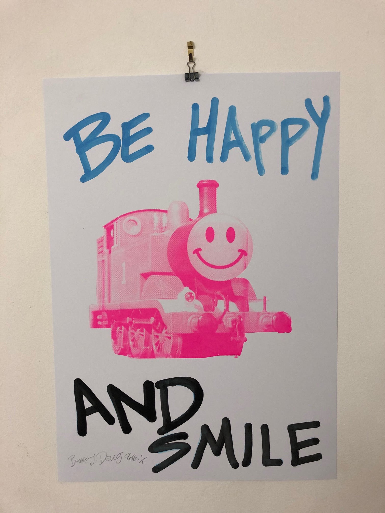 Smile Happy Trip Print - BARRIE J DAVIES IS AN ARTIST